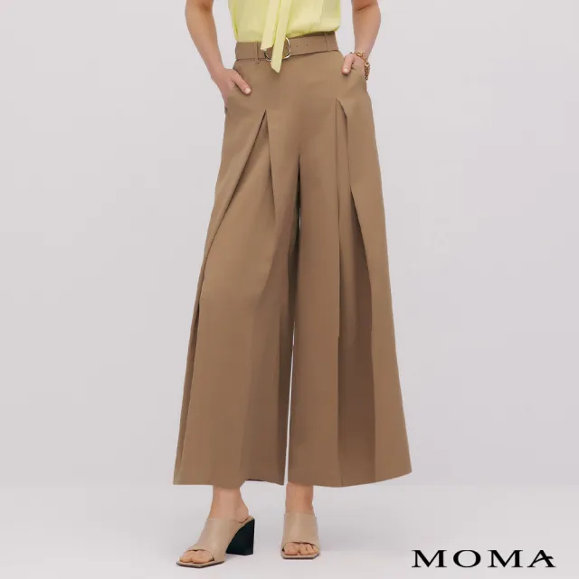 【MOMA】高腰打褶西裝寬褲(兩色)