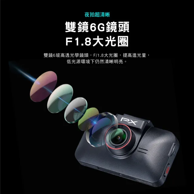 【-PX 大通】超低價雙鏡頭再送記憶卡和3年保固Sony前後鏡GPS三合一汽車行車記錄器HDR行車紀錄器(HR6G)