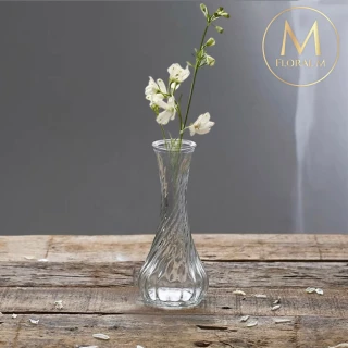 【Floral M】羅馬玻璃艾芙琳小花瓶(花瓶/插花/玻璃瓶/小口花瓶/花器/花盆/陶瓷花瓶/桌面擺飾)