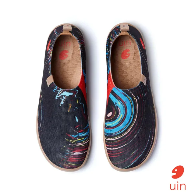 【uin】西班牙原創設計 男鞋 星空漣漪彩繪休閒鞋M1010868(彩繪)