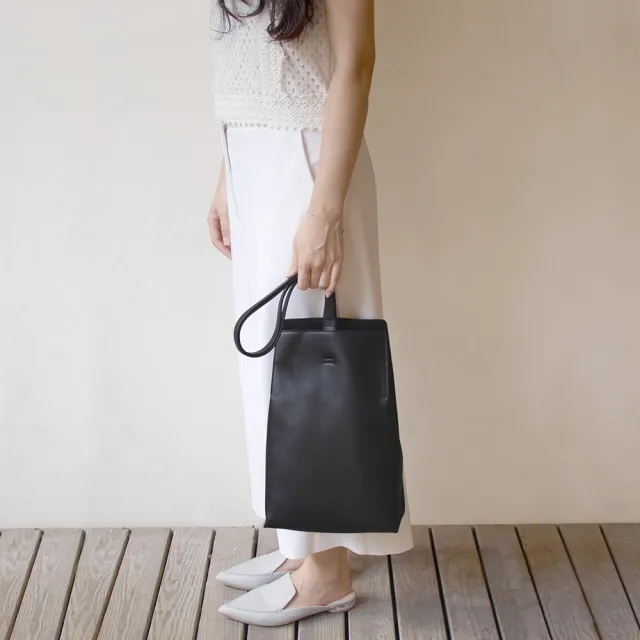 【Darker Than Black】Rectangular Bucket Bag 兩用方形水桶後背包(後背包/側背包/單肩包/真皮包)