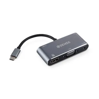 【ESENSE 逸盛】【ESENSE 逸盛】Type-C TO HDMI 5合1 轉接器