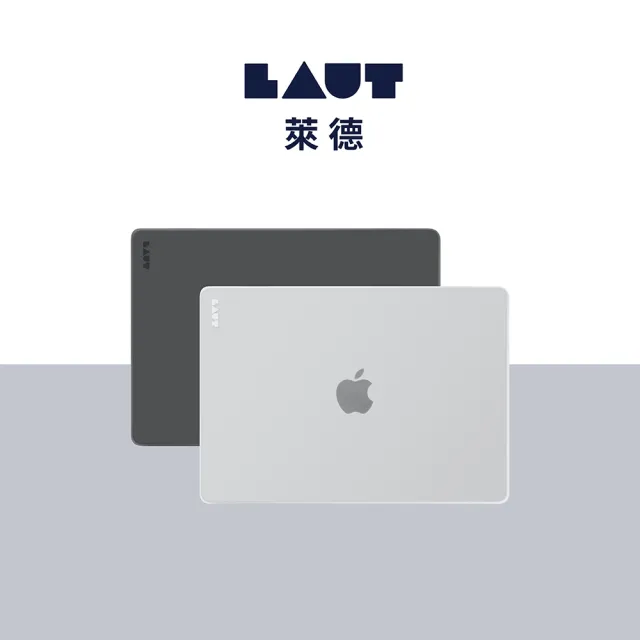 【LAUT 萊德】Macbook Pro 14吋（2021/2023）霧面筆電保護殼-黑(適用M1/M2/M3電腦殼)