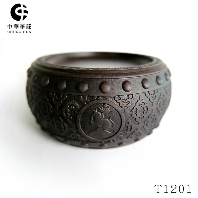 中華筆莊 15cm 生肖鼓硯-鼠(肇慶端硯名硯)