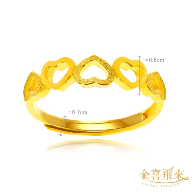 【金喜飛來】黃金戒指時尚流行款多選(0.72錢±0.06)