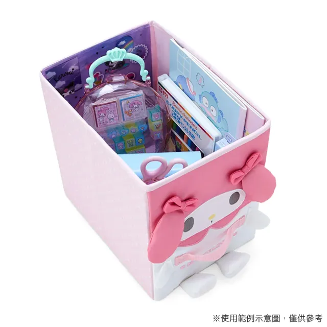 【SANRIO 三麗鷗】角色造型可折疊收納箱 S 美樂蒂