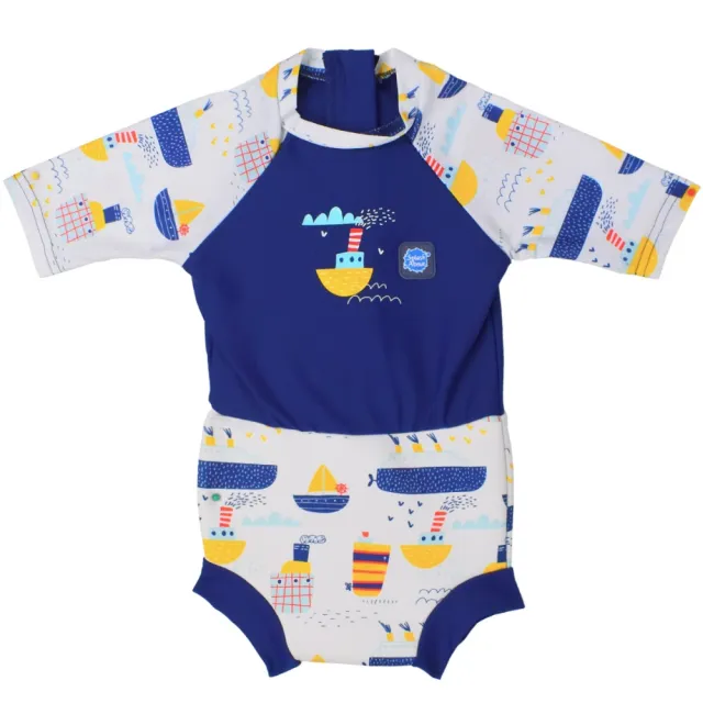 【Splash About 潑寶】嬰兒 尿布褲 連身 防曬 抗UV-海洋探險家(嬰兒泳褲)