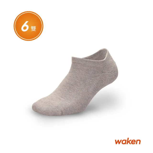 【Waken】6雙組 純棉超厚毛巾底運動襪(素色襪子/3倍厚棉毛巾襪/短襪/氣墊襪/男襪 女襪/吸汗防臭/台灣製)