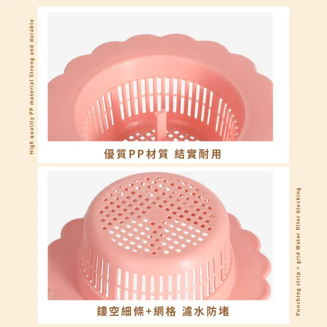 【廚房用品】花型水槽地漏過濾網2入組(防蟲蓋 廚餘過濾蓋 排水孔蓋 濾網 水槽蓋 防堵塞 毛髮過濾)
