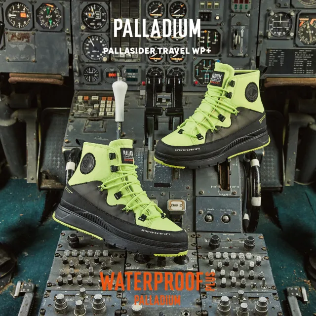 【Palladium】PALLASIDER TRAVEL WP+輕量橘標防水靴-男-螢光綠(07981-312)