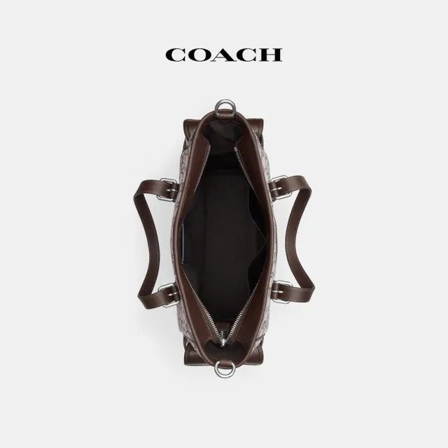 【COACH蔻馳官方直營】SPRINT經典Logo托特手袋-SV/橡木色/楓棕色(CR325)