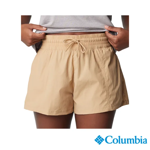 【Columbia 哥倫比亞】女款-Boundless Trek™防潑短褲-卡其色(UAL45140KI/IS)