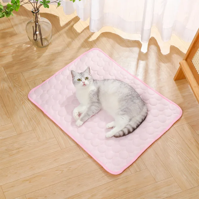 【QHL 酷奇】寵物散熱透氣冰絲凉感墊-L號(寵物涼感墊/寵物睡墊/寵物床)
