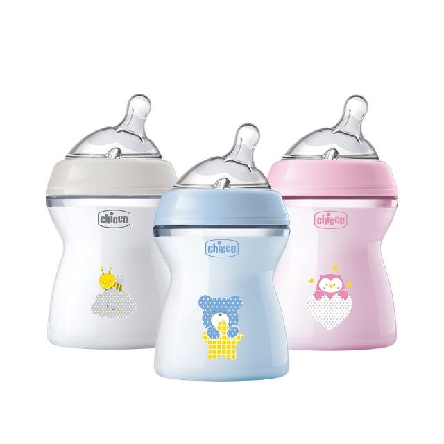 【Chicco 官方直營】天然母感2倍防脹PP奶瓶單孔-250ml-單孔(中等流量)