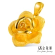 【GJS 金敬順】買一送一黃金墜子愛戀玫瑰(金重:1.52錢/+-0.03錢)