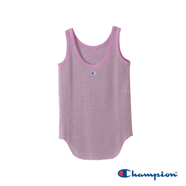 ChampionChampion 官方直營-華夫格條紋無袖上衣-女(紫色條紋)