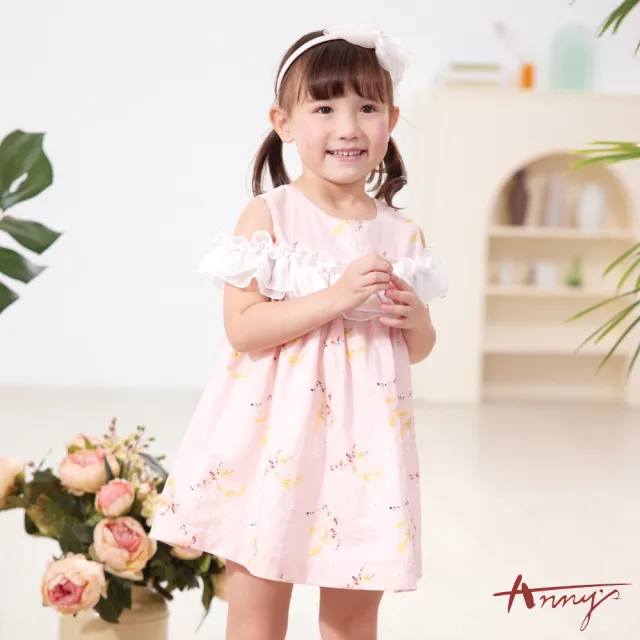 【ANNY’S 安妮公主】春漾小花卉春夏款露肩BABY洋裝(1520粉紅)