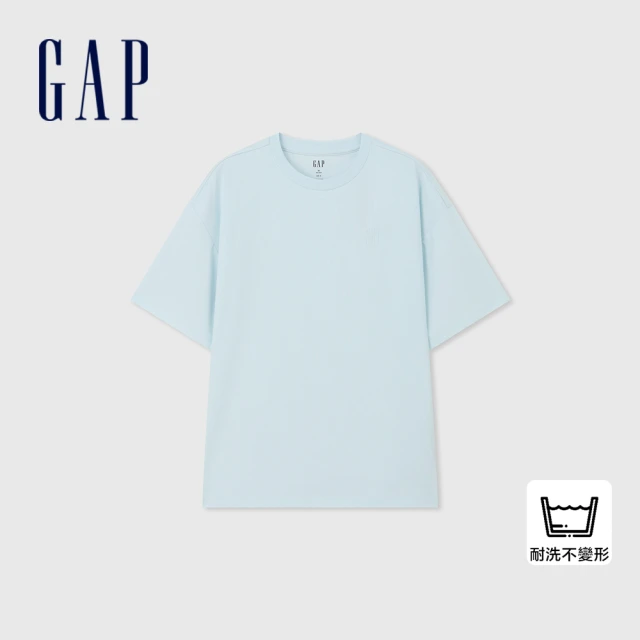 GAP 女裝 Logo圓領短袖T恤-淺藍色(476718)