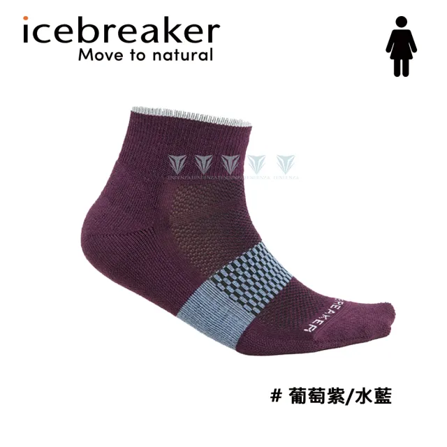 【Icebreaker】女 短筒薄毛圈多功能運動襪- IB105127(義大利製造/羊毛襪/運動襪/美麗諾)