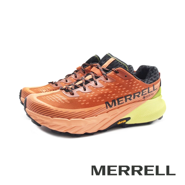 MERRELL 男 AGILITY PEAK 5 GTX 防水戶外健身輕量型慢跑越野鞋 男鞋(活力橘)