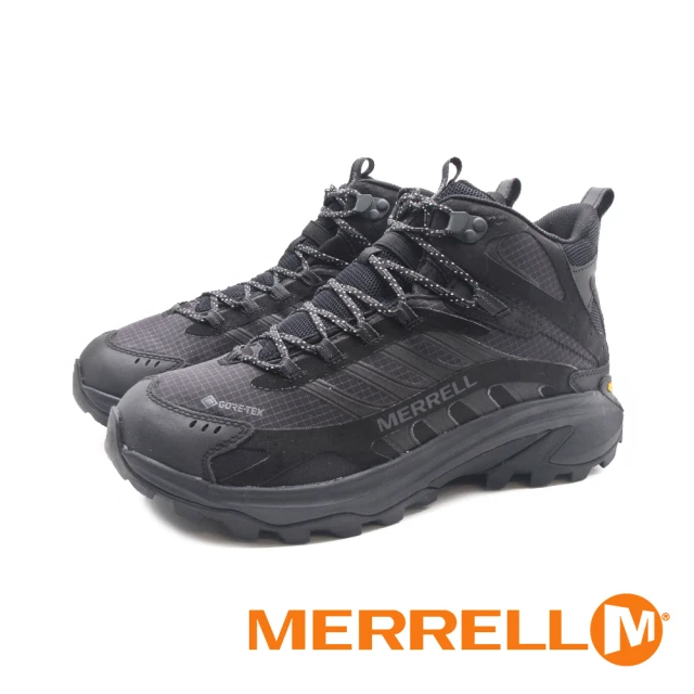 MERRELL 男 MOAB SPEED 2 MID GORE-TEX防水輕量登山戶外高筒鞋 男鞋(黑)