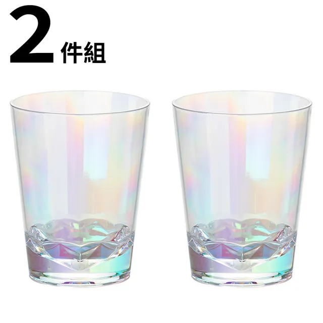 【NITORI 宜得利家居】極光水杯2件組 AURORA 300ML(極光水杯 水杯 AURORA)