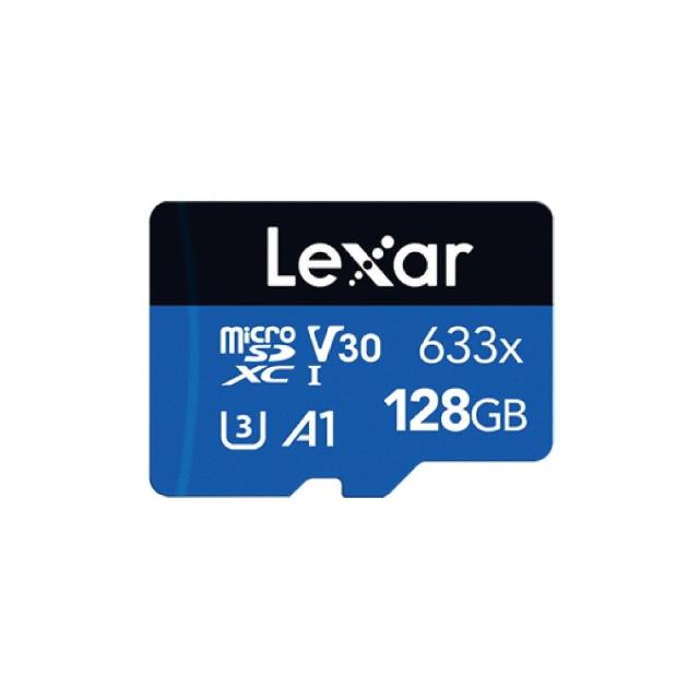 【Lexar 雷克沙】633x UHS-I A1 U3 128G microSD記憶卡(適用各種手機、攝影裝置)