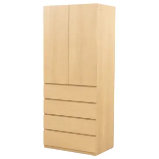 【NITORI 宜得利家居】◎衣櫥 衣櫃 PORTE-D 80BC LBR3(衣櫥 衣櫃 PORTE)