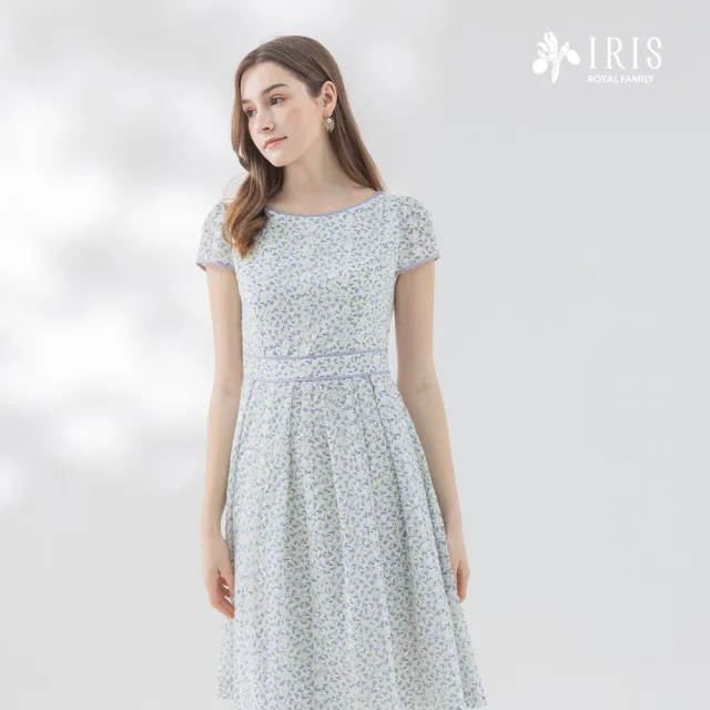 【IRIS 艾莉詩】刺繡雪紡經典洋裝(42657)