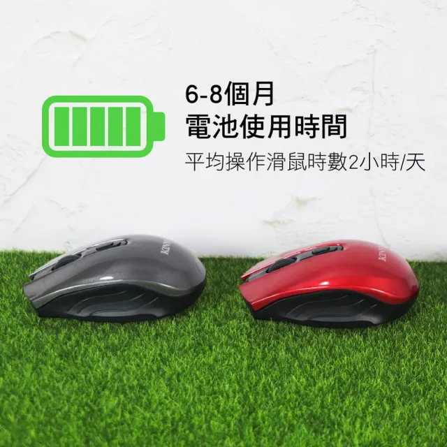 【KINYO】高靈敏2.4G無線滑鼠(福利品GBM-1800)
