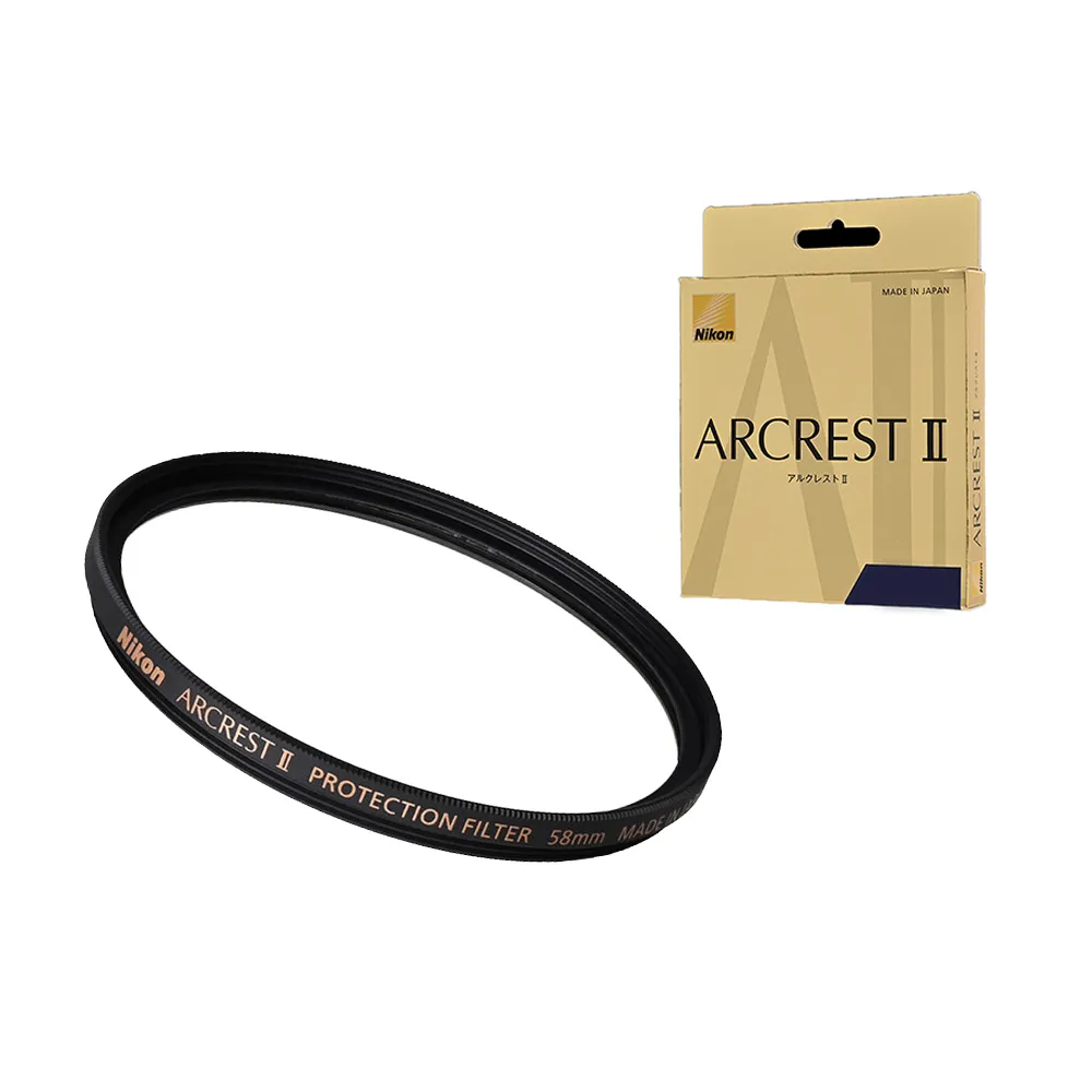 【Nikon 尼康】ARCREST II PROTECTION FILTER 58mm 保護鏡(公司貨)