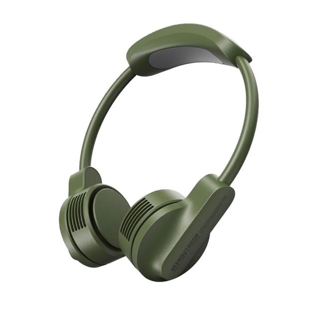 【ADAMOUTDOOR】極限冰鎮頸掛風扇 黑/綠/沙(悠遊戶外)