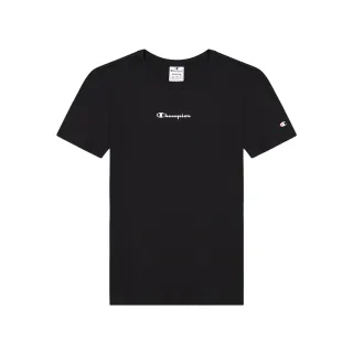 【Champion】官方直營 女款-純棉草寫LOGO短袖TEE-黑色(115430-KK001)