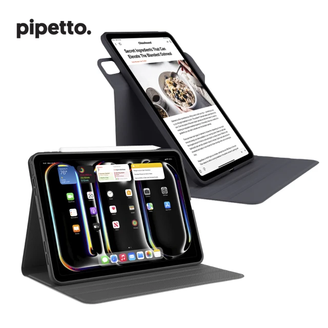 Pipetto iPad Pro 13吋 2024 Rotating Folio 可旋轉側翻保護套(iPad Pro 13吋)