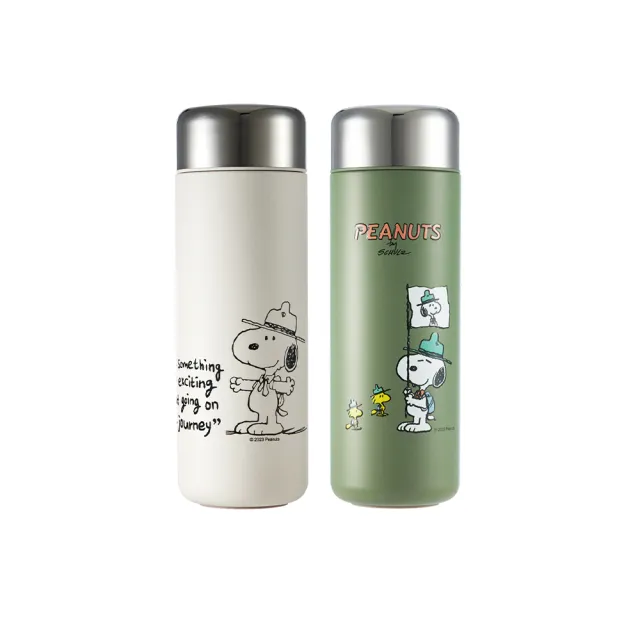 【CorelleBrands 康寧餐具】買1送1SNOOPY鋅動輕瓷不鏽鋼隨行保溫杯500ml(兩色任選)