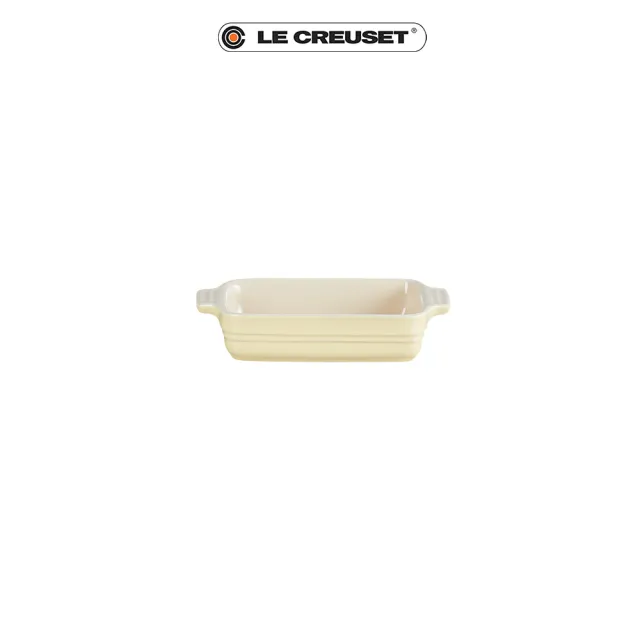 【Le Creuset】瓷器長方烤盤18cm(奶油黃)