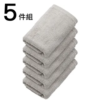【NITORI 宜得利家居】純棉毛巾5件組 33×80 LGY WS001(純棉 毛巾 WS001)