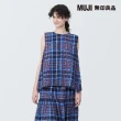 【MUJI 無印良品】女有機棉馬杜拉斯格紋無袖套衫(共2色)