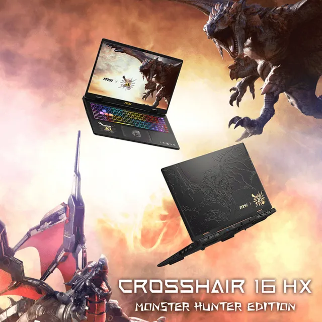 【MSI 微星】16吋i7 RTX4060魔物獵人限量聯名電競筆電(Crosshair16 HX/i7-14700HX/32G/2TB SSD/W11/256TW)