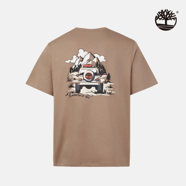 Timberland 中性鐵灰色圖案短袖T恤(A2P6XC2