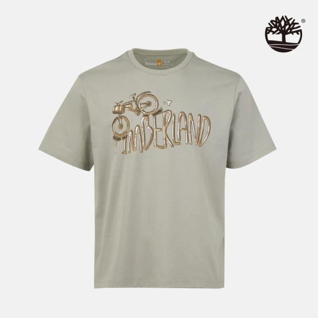Timberland 中性鐵灰色圖案短袖T恤(A2P6XC20)