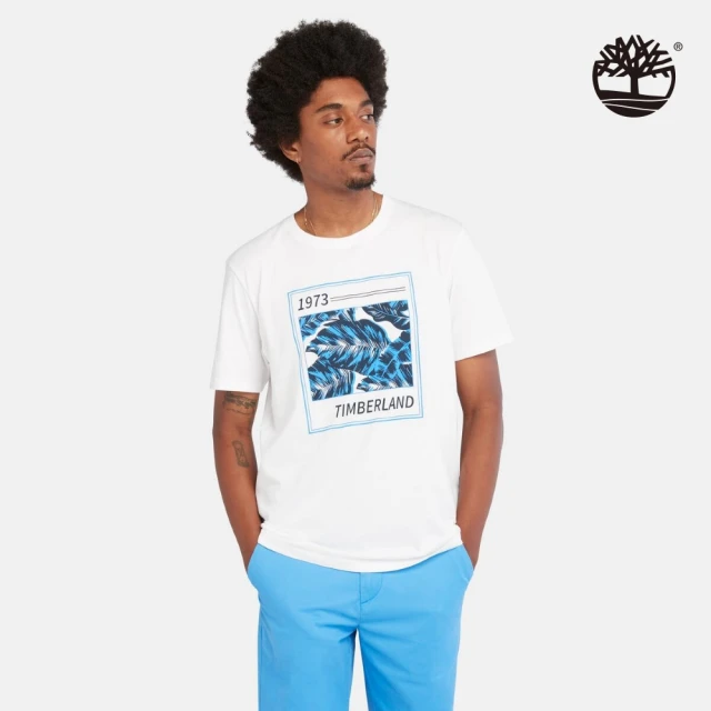 Timberland 中性深寶石藍背後圖案短袖T恤(A2NZ