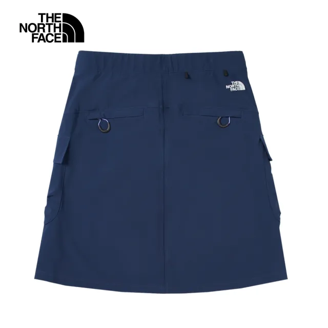 【The North Face】北面UE女款藍色防潑水短裙｜886J8K2