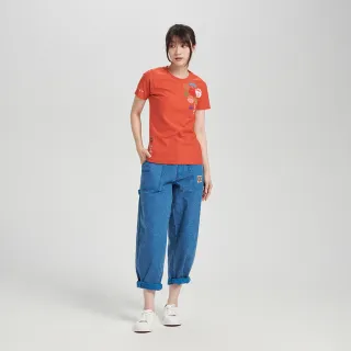 【EDWIN】江戶勝 女裝 七富士山短袖T恤(桔色)
