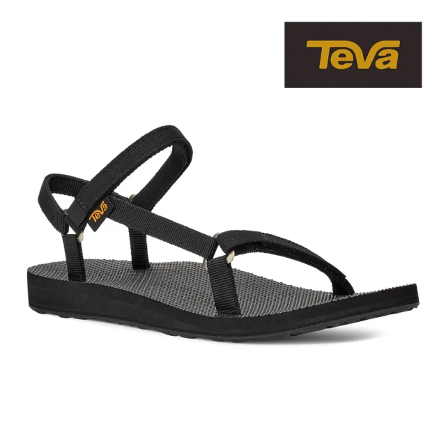 【TEVA】男/女涼鞋 經典緹花織帶涼鞋/雨鞋/水鞋/海灘鞋 Original Universal Slim 原廠(經典黑色任選)