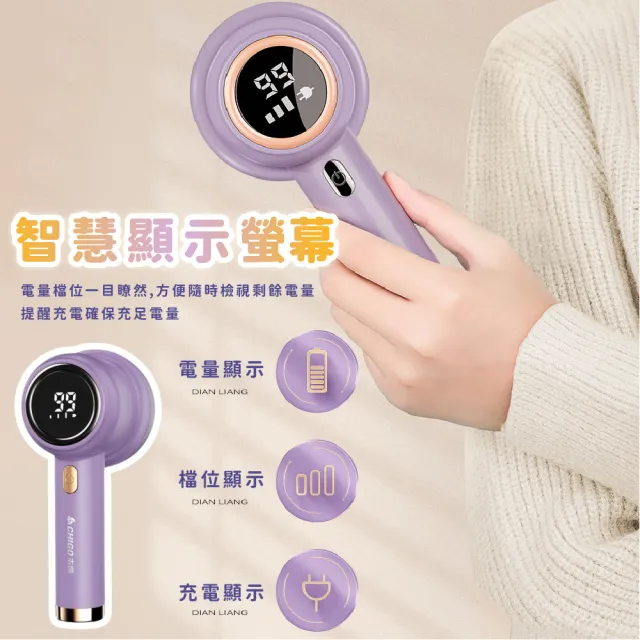 【衣物除毛】USB充電式智能顯示除毛球機(衣服 毛球 修剪器 起球 去球器 剃毛機 圍巾 大衣 毛衣 過敏)