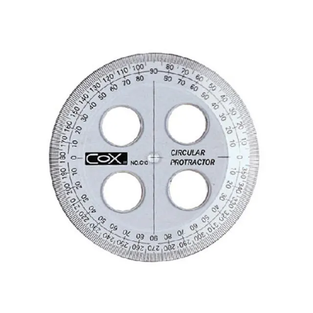 【COX 三燕】圓形尺 10cm C10(量角器)