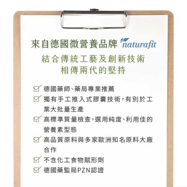 【德國 Natural Fit 活粒適】活力適膠囊 60粒(紅景天 南非醉茄 紅葡萄籽萃取 Q10 鎂 鋅 葉酸)