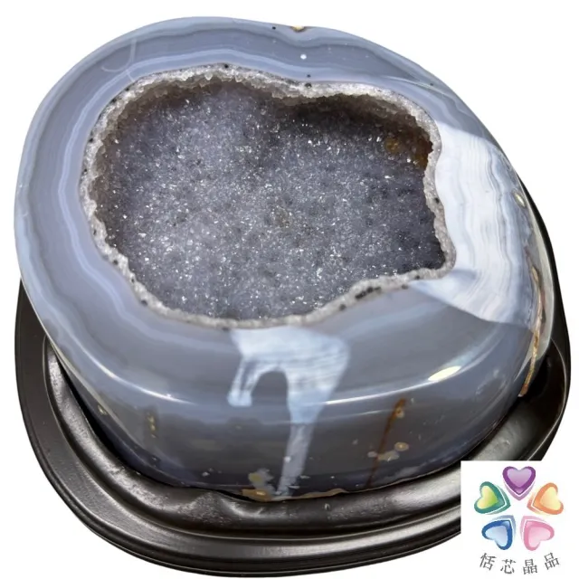 【恬芯晶品】高品招財瑪瑙水晶聚寶盆聚財納財AK39(拋光聚寶盆珠寶盒財位風水開運擺設新居擺設送禮)