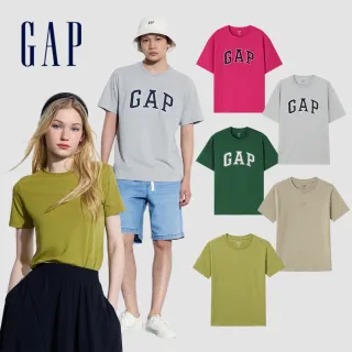 【GAP】男女裝 Logo純棉圓領短袖T恤-多色可選(466766&496354)